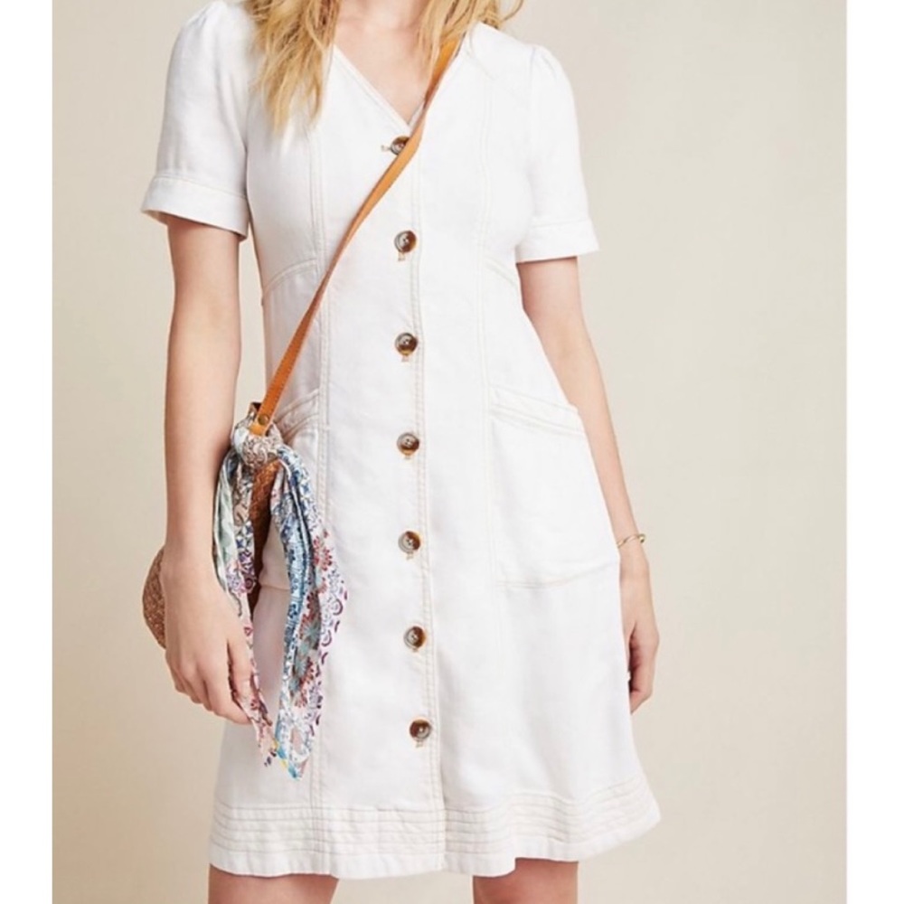 Pilcro & Letterpress button dress NWT